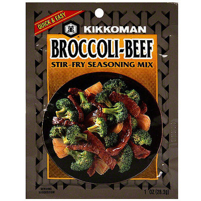 Kikkoman Broccoli-Beef Stir-Fry Seasoning Mix Soup, 1 oz (Pack of 24)