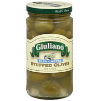 Giuliano Stuffed Bleu Cheese Olives, 7 oz (Pack of 6)