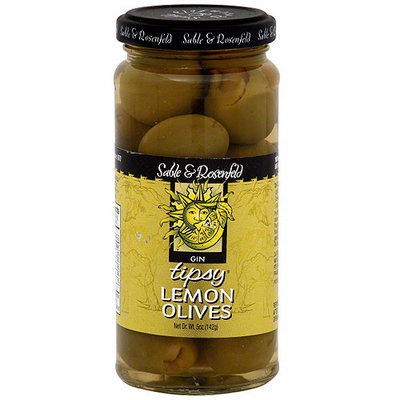 Sable & Rosenfeld Tipsy Lemon Citron Olives with Gin, 5.3 oz (Pack of 6)