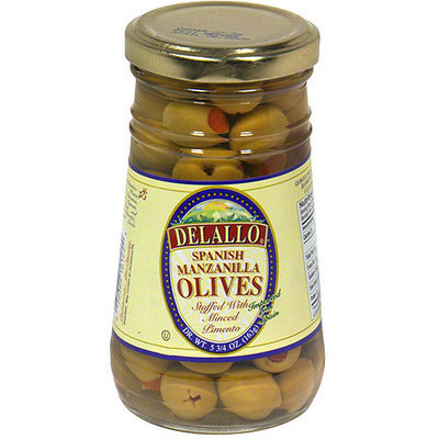 DeLallo Manzanilla Olives Stuffed With Minced Pimento, 5.75 oz (Pack of 12)