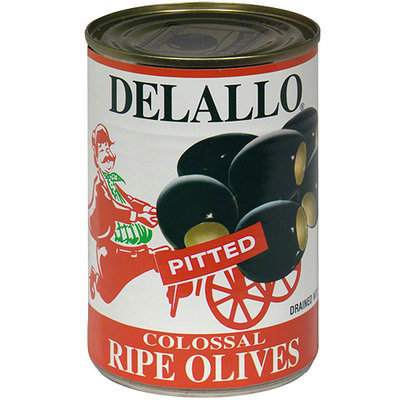 Delallo Ripe Colossal Olives, 5.75 oz (Pack of 24)
