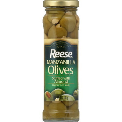 Reese Stuffed Almond Olives, 3 oz (Pack of 12)