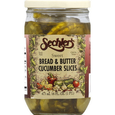 Sechlers Sechler's Sweet Bread & Butter Cucumber Slices, 16 oz (Pack of 6)