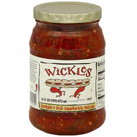 Wickles Hoagie & Sub Sandwich Relish, 16 oz (Pack of 12)