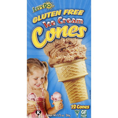 Lets Do Edward & Sons Let's Do & Gluten Free Ice Cream Cones, 12ct (Pack of 12)