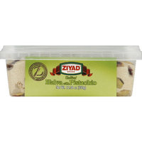 Ziyad Mediterranean Sesame Fudge Traditional Halva With Pistachio, 12.34 oz (Pack of 6)