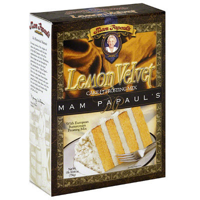 Mam Papaul's Lemon Velvet Cake & Frosting Mix, 26.66 oz (Pack of 6)