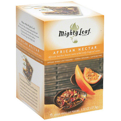 Mighty Leaf Whole Leaf Organic African Nectar Tea Pouches, 15 count, (Pack of 6)