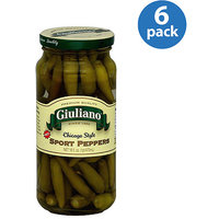 Giuliano Chicago Style Sport Peppers, 16 fl oz, (Pack of 6)