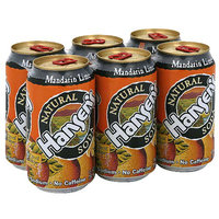 Hansen's Mandarin Lime Soda, 6 count, (Pack of 4)