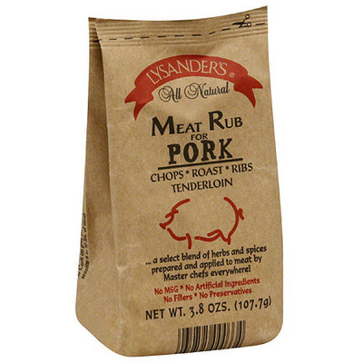 Lysander's Meat Rub for Pork, 3.8 oz, (Pack of 6)
