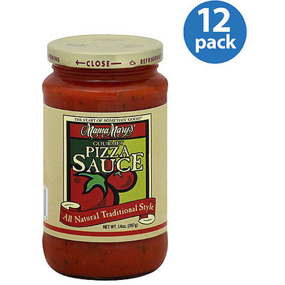 Mama Mary's Gourmet Pizza Sauce, 14 oz, (Pack of 12)