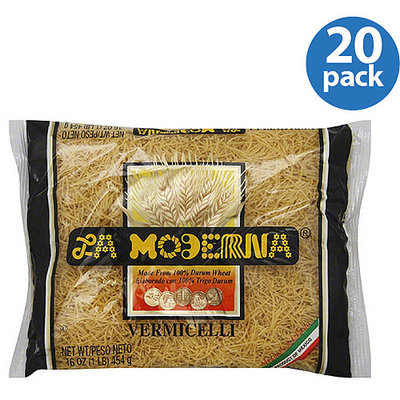 La Moderna Vermicelli Pasta, 16 oz, (Pack of 20)