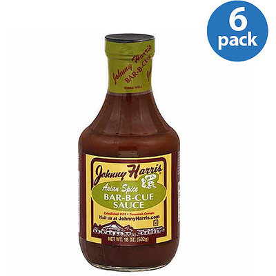 Johnny Harris Asian Spice Bar-B-Cue Sauce, 18 oz (Pack of 6)