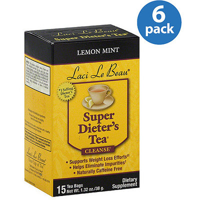 Laci Le Beau Lemon Mint Super Dieter's Tea, 15BG (Pack of 6)