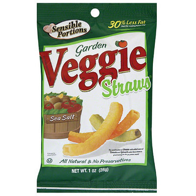 Sensible Portions Sea Salt Garden Veggie Straws, 1 oz, (Pack of 24)