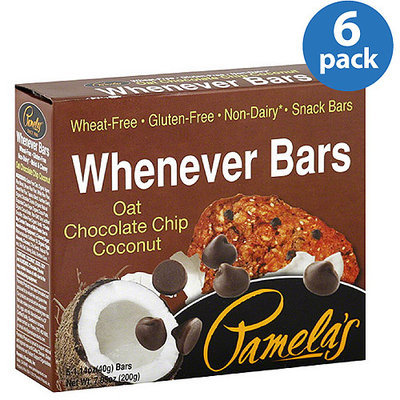 Pamela's Products Oat Chocolate Chip Coconut Whenever Bars, 7.05 oz, (Pack of 6)