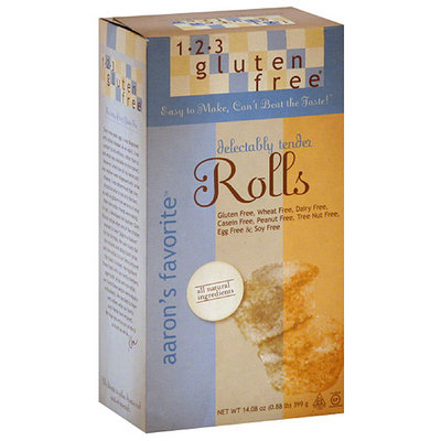 1-2-3 Gluten Free Aaron's Favorite Rolls Mix, 14.08 oz (Pack of 6)