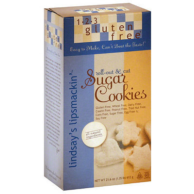 1-2-3 Gluten Free Lindsay's Lipsmackin' Sugar Cookie Mix, 21.6 oz (Pack of 6)