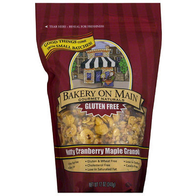 Bakery on Main Gourmet Naturals Gluten Free Nutty Cranberry Maple Granola, 12 oz, (Pack of 6)