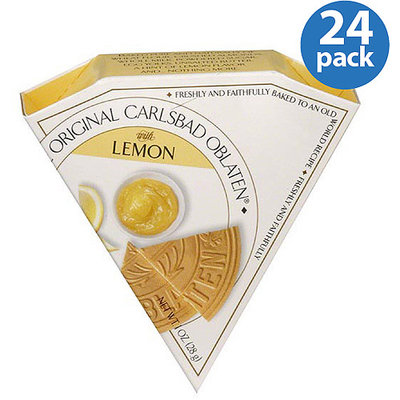 The Original Carlsbad Oblaten Wafers with Lemon, 1 oz, (Pack of 24)