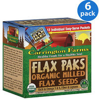 Carrington Farms Organic Milled Flax Seeds, 1.25 oz, (Pack of 6)