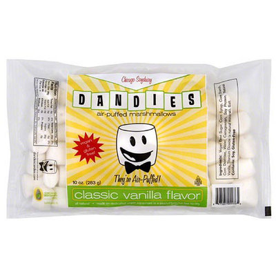 Dandies Air-Puffed Classic Vanilla Flavor Marshmallows, 10 oz, (Pack of 12)