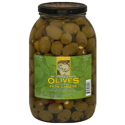 Divina Stuffed Green Olives with Feta Cheese, 4 oz, (Pack of 2)