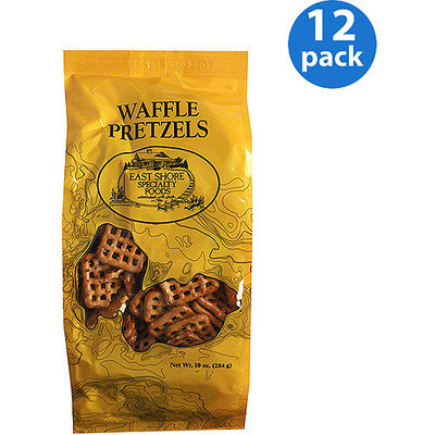 East Shore Specialty Foods Waffle Pretzels, 10 oz, (Pack of 12)