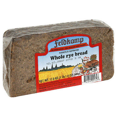 Feldkamp German Whole Rye Bread, 16.75 oz, (Pack of 12)