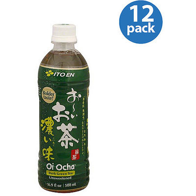 Ito En Oi Ocha Dark Green Unsweetened Tea, 16.9 oz, (Pack of 12)