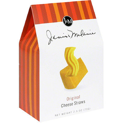 Janis & Melanie Original Cheese Staws, 2.5 oz, (Pack of 12)