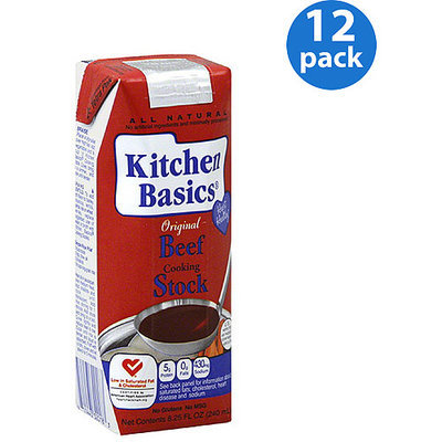 Kitchen Basics Original Beef Cooking Stock, 8.25 oz, (Pack of 12)
