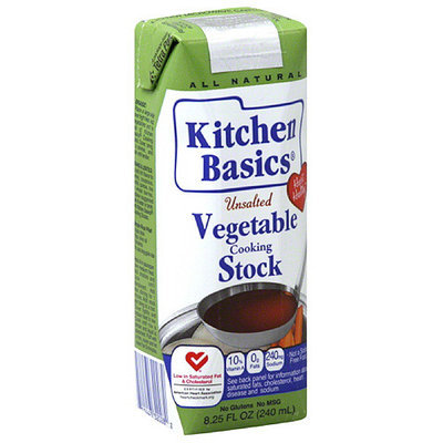 Kitchen Basics Unsalted Vegetable Stock, 8.25 fl oz, (Pack of 12)