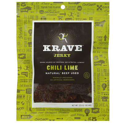 Krave Chili Lime Jerky, 3.25 oz, (Pack of 8)