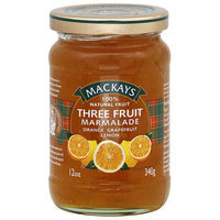 Mackays 3 Fruit Marmalade, 12 oz, (Pack of 6)