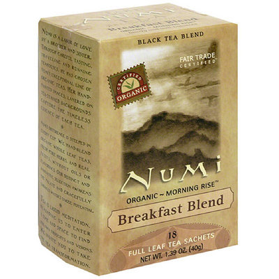 Numi Organic Breakfast Blend Black Tea Bags, 18 count, (Pack of 6)