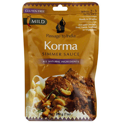 Passage to India Korma Simmer Sauce, 7 oz, (Pack of 6)