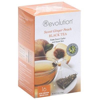 Revolution Tea Sweet Ginger Peach Black Tea, 1.24 oz, (Pack of 6)