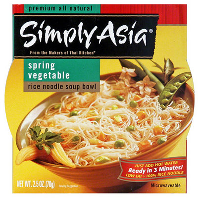 Simply Asia Spring Vegetable Rice Noodle Soup Bowl, 2.5 oz, (Pack of 6)