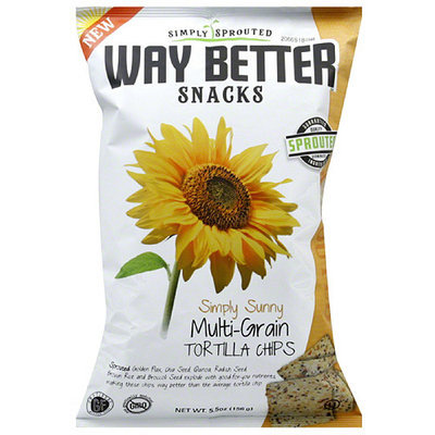 Way Better Snacks Multigrain Tortilla Chips, 5.5 oz, (Pack of 12)