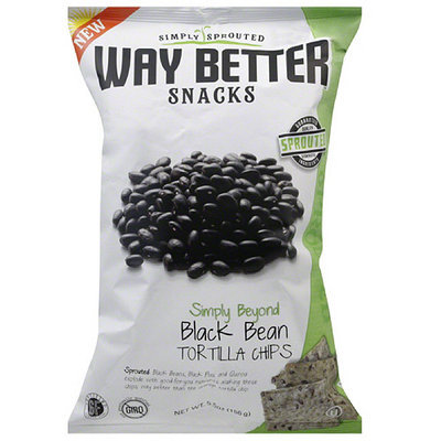 Way Better Snacks Simply Beyond Black Bean Tortilla Chips, 5.5 oz, (Pack of 12)