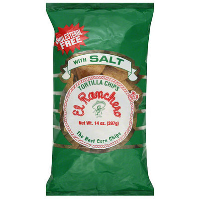 El Ranchero Tortilla Chips with Salt, 14 oz, (Pack of 8)