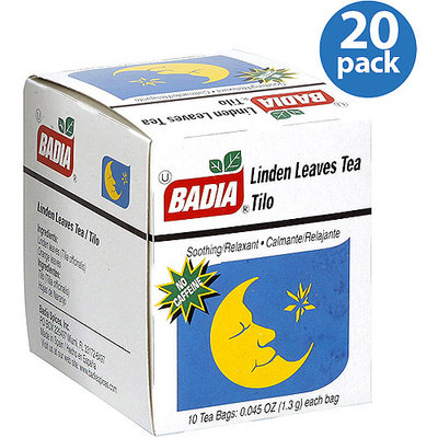 Badia Linden Leaves Tea Bags, 0.045 oz, (Pack of 20)