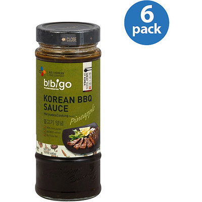 bibigo Korean BBQ Pineapple Marinade Cooking Sauce, 16.9 oz, (Pack of 6)