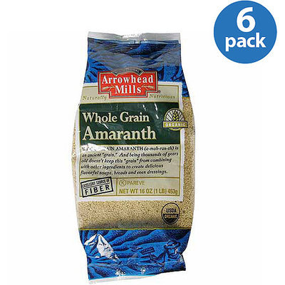 Arrowhead Mills Whole Grain Organic Amaranth, 16 oz, (Pack of 6)