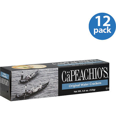 CaPeachio's Original Water Crackers, 4.4 oz (Pack of 12)