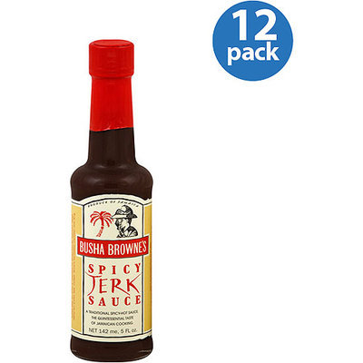 Busha Browne's Spicy Jerk Sauce, 5 fl oz, (Pack of 12)