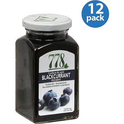 Preserves 778 Blackcurrant Preserve, 12 oz, (Pack of 12)