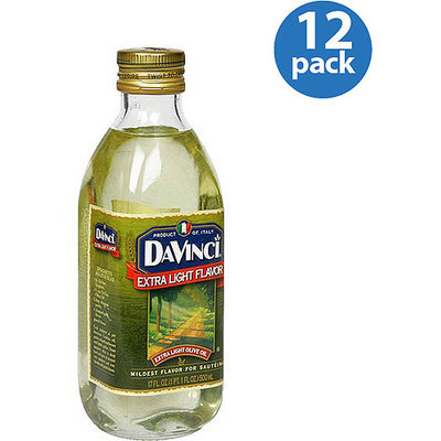 DaVinci Extra Light Flavor Olive Oil, 17 fl oz, (Pack of 12)